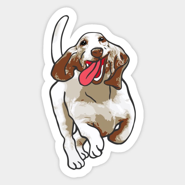 Basset Hound Dog Sticker by PetinHeart